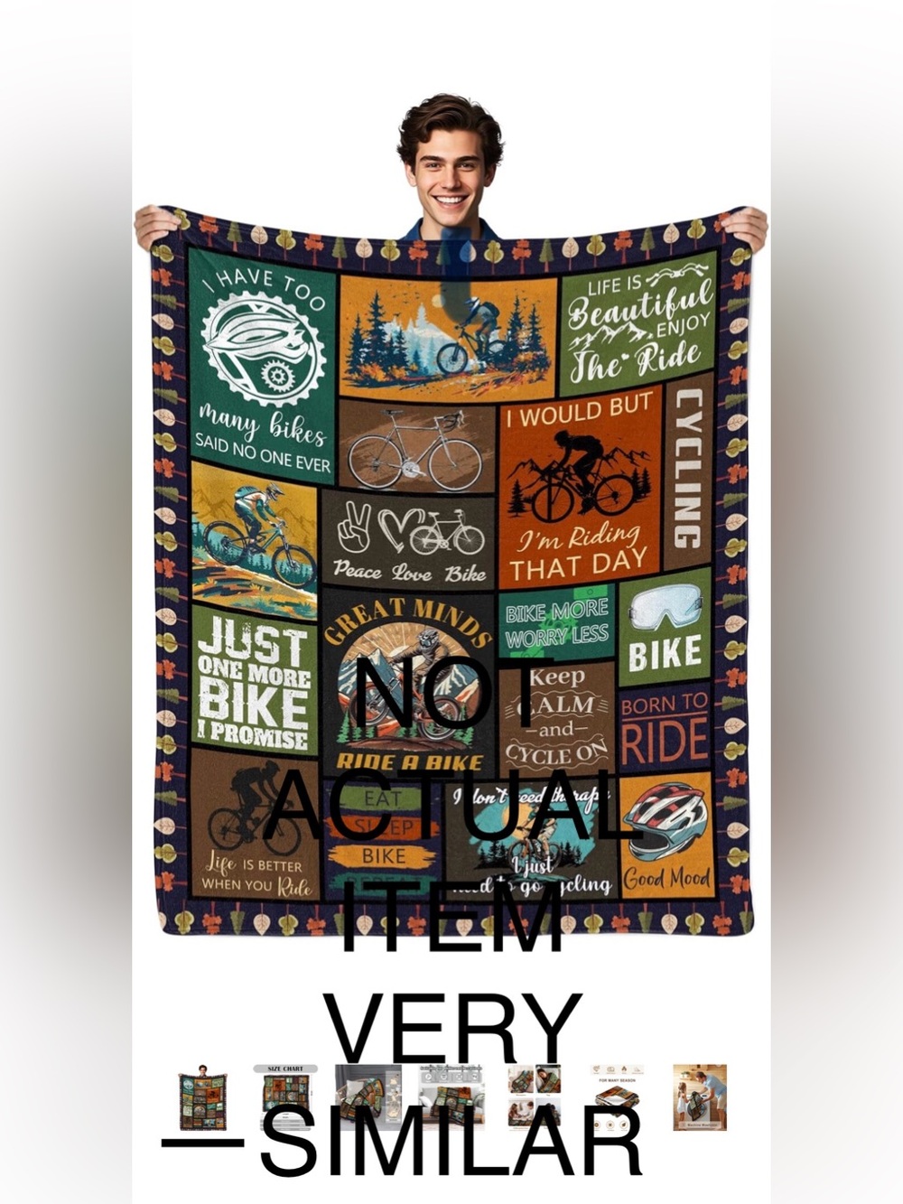 New 50”x60” Bicycle Enthusiast Gift, Gifts for A Bicycle Enthusiast, Gifts